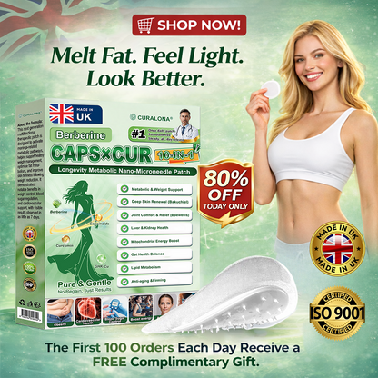 🔥 New Arrival |Curalona® Triple Action Microneedle Patch – Berberine & NAD+ for Metabolic Support, Bakuchiol for Skin Renewal, Boswellia for Joint Comfort – Transdermal Day & Night Microneedle Patch for Women & Men – 7 Patches