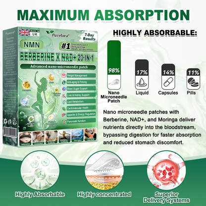 𝐏𝐮𝐫𝐞𝐥𝐨𝐫𝐚® NAD × 𝐄𝐆𝐂𝐆 20-𝐢𝐧-𝟏 𝐀𝐝𝐯𝐚𝐧𝐜𝐞𝐝 𝐍𝐚𝐧𝐨 𝐌𝐢𝐜𝐫𝐨𝐧𝐞𝐞𝐝𝐥𝐞 𝐏𝐚𝐭𝐜𝐡 (💧𝐉𝐮𝐬𝐭 𝐨𝐧𝐜𝐞 𝐚 𝐝𝐚𝐲, 𝐯𝐢𝐬𝐢𝐛𝐥𝐞 𝐜𝐡𝐚𝐧𝐠𝐞𝐬 𝐢𝐧 𝟕 𝐝𝐚𝐲𝐬) ✅𝐅𝐨𝐫 𝐨𝐛𝐞𝐬𝐢𝐭𝐲, 🅛🅞🅞🅢🅔 🅢🅚🅘🅝,𝐝𝐢𝐚𝐛𝐞𝐭𝐞𝐬, 𝐬𝐥𝐞𝐞𝐩 𝐚𝐩𝐧𝐞𝐚, 𝐣𝐨𝐢𝐧𝐭 𝐢𝐬𝐬𝐮𝐞𝐬, 𝐚𝐧𝐝 𝐦𝐨𝐫𝐞
