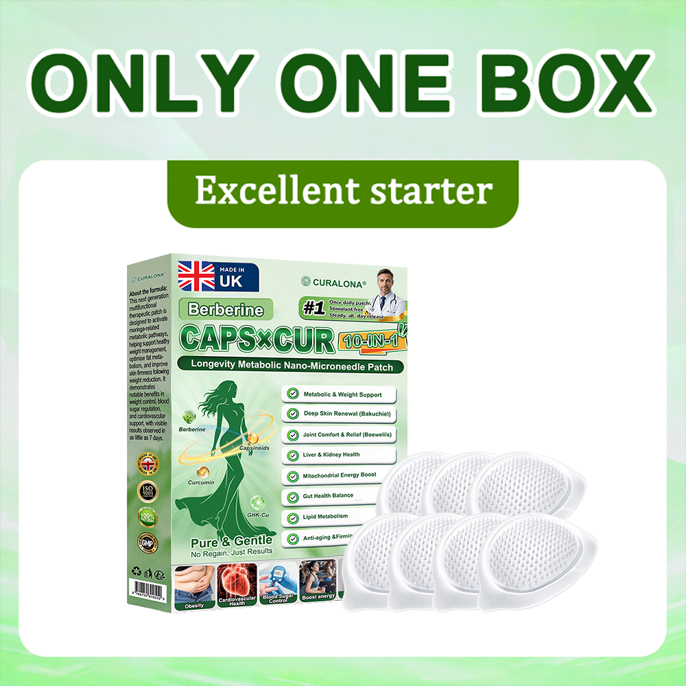 🔥 New Arrival |Curalona® Triple Action Microneedle Patch – Berberine & NAD+ for Metabolic Support, Bakuchiol for Skin Renewal, Boswellia for Joint Comfort – Transdermal Day & Night Microneedle Patch for Women & Men – 7 Patches