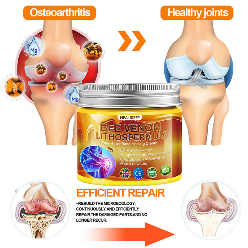 Official Only Store Healrize®🔥 BEE VENOM LITHOSPERMUM Pain-Relief Bone Healing Cream 👑👑(Specially for older adults)