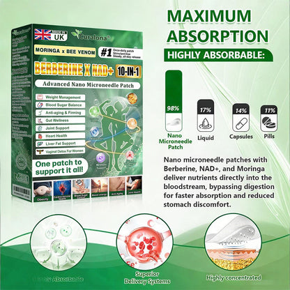 𝐎𝐟𝐟𝐢𝐜𝐢𝐚𝐥 𝗨𝗞 𝐒𝐭𝐨𝐫𝐞   | 🧑‍⚕️🩺🎈 Curalona® Moringa · Berberine × NAD+ 𝟏𝟎-𝐢𝐧-𝟏 𝐀𝐝𝐯𝐚𝐧𝐜𝐞𝐝 𝐍𝐚𝐧𝐨 𝐌𝐢𝐜𝐫𝐨𝐧𝐞𝐞𝐝𝐥𝐞 𝐏𝐚𝐭𝐜𝐡 — 𝐎𝐧𝐜𝐞 𝐃𝐚𝐢𝐥𝐲, 𝐕𝐢𝐬𝐢𝐛𝐥𝐞 𝐑𝐞𝐬𝐮𝐥𝐭𝐬 𝐢𝐧 𝟕 𝐃𝐚𝐲𝐬