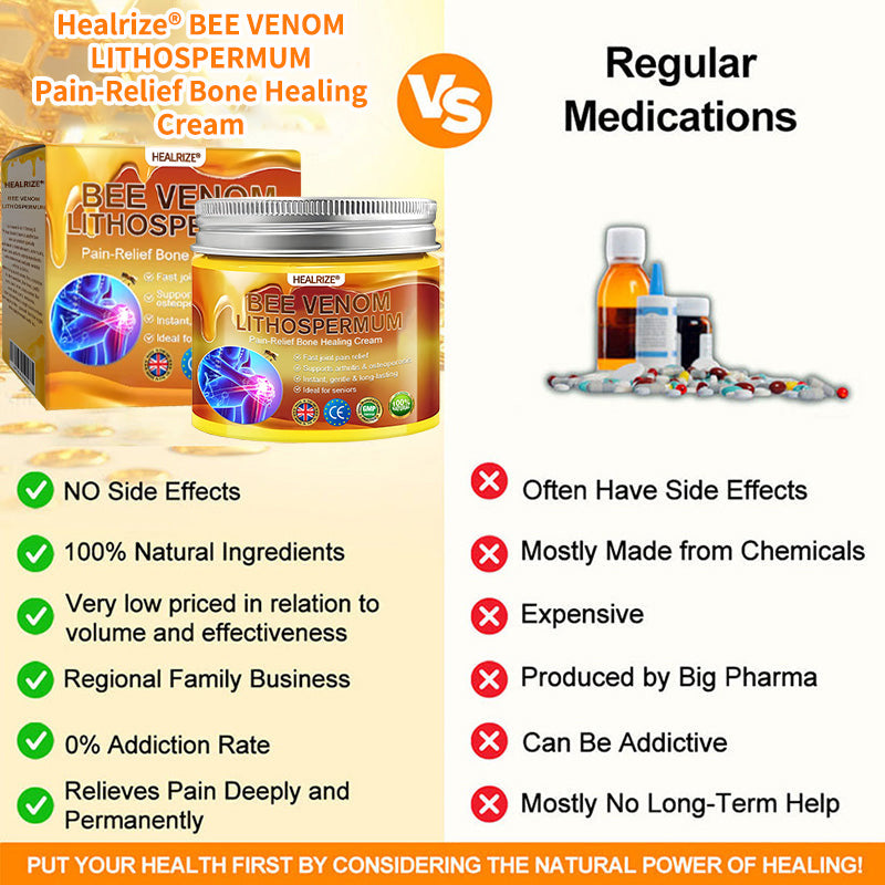 Official Only Store Healrize®🔥 BEE VENOM LITHOSPERMUM Pain-Relief Bone Healing Cream 👑👑(Specially for older adults)