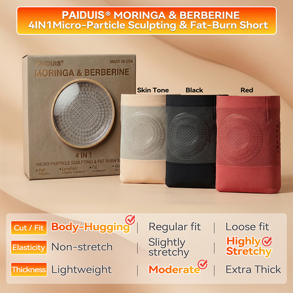 Official Brand Store | 🔥𝐏𝐚𝐢𝐝𝐮𝐢𝐬® Moringa & Berberine 4-in-1 Micro-Particle Shaping & Fat Burning Shorts