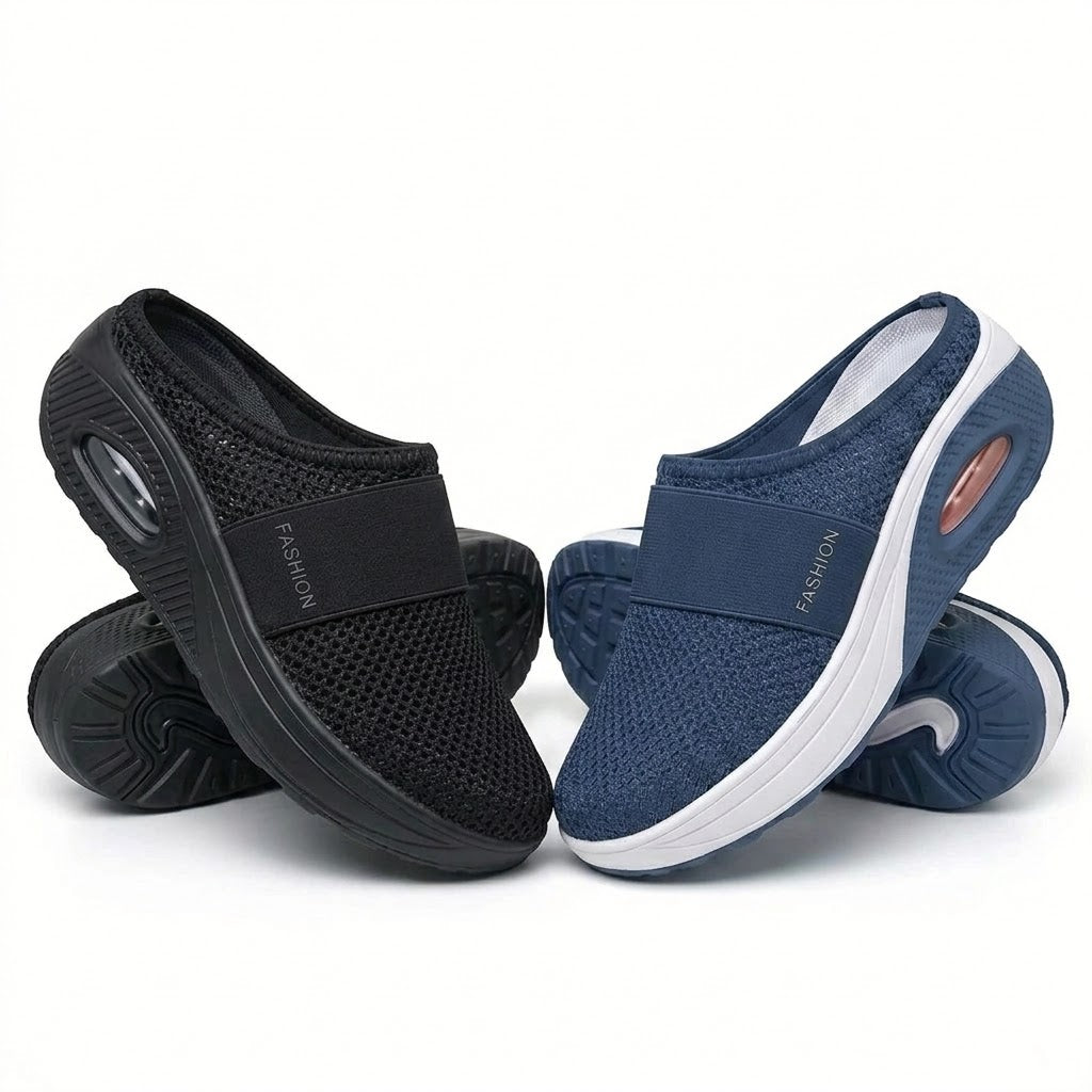 🔥 LAST DAY SALE-80% OFF ✨Free shipping- BQODQO® Diabetic Air-Cushion Slip-On Walking Shoes, Orthopedic Diabetic Slippers, with Arch-Support for Women