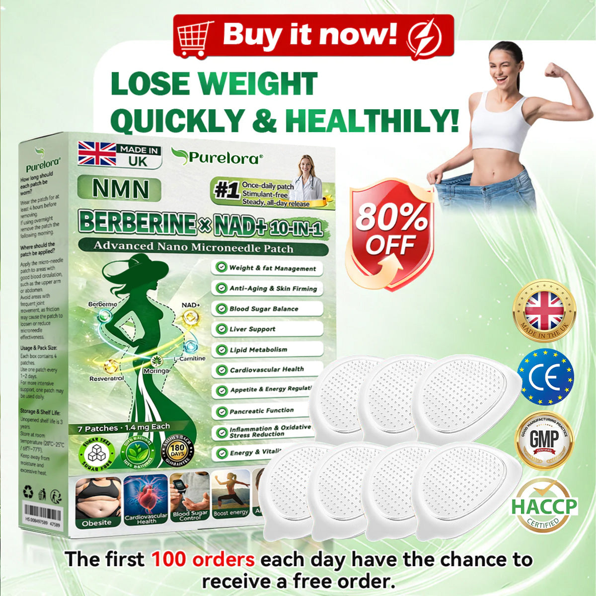 𝑶𝒇𝒇𝒊𝒄𝒊𝒂𝒍 𝑺𝒕𝒐𝒓𝒆  |✅𝑷𝒖𝒓𝒆𝒍𝒐𝒓𝒂® 𝑴𝒐𝒓𝒊𝒏𝒈𝒂 & 𝑩𝒆𝒓𝒃𝒆𝒓𝒊𝒏𝒆 𝑵𝑴𝑵 𝟏𝟎-𝒊𝒏-𝟏 𝑨𝒅𝒗𝒂𝒏𝒄𝒆𝒅 𝑵𝒂𝒏𝒐 𝑴𝒊𝒄𝒓𝒐𝒏𝒆𝒆𝒅𝒍𝒆 𝑷𝒂𝒕𝒄𝒉 (𝐎𝐧𝐜𝐞 𝐃𝐚𝐢𝐥𝐲, 𝐯𝐢𝐬𝐢𝐛𝐥𝐞 𝐜𝐡𝐚𝐧𝐠𝐞𝐬 𝐢𝐧 𝟕 𝐝𝐚𝐲𝐬）𝐎𝐛𝐞𝐬𝐢𝐭𝐲, 𝐃𝐢𝐚𝐛𝐞𝐭𝐞𝐬, 𝐒𝐥𝐞𝐞𝐩 𝐀𝐩𝐧𝐞𝐚, 𝐀𝐧𝐝 𝐉𝐨𝐢𝐧𝐭 𝐈𝐬𝐬𝐮𝐞𝐬🍃