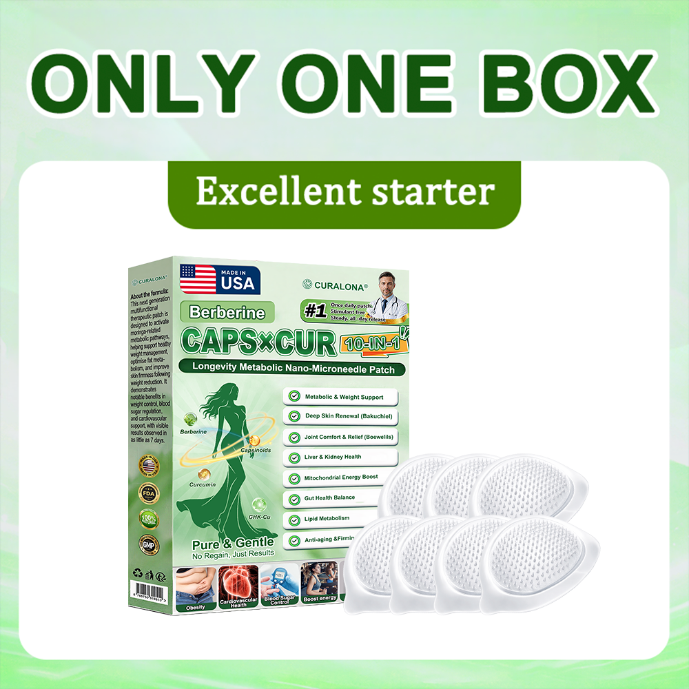 🔥 New Arrival |Curalona® Triple Action Microneedle Patch – Berberine & NAD+ for Metabolic Support, Bakuchiol for Skin Renewal, Boswellia for Joint Comfort – Transdermal Day & Night Microneedle Patch for Women & Men – 7 Patches