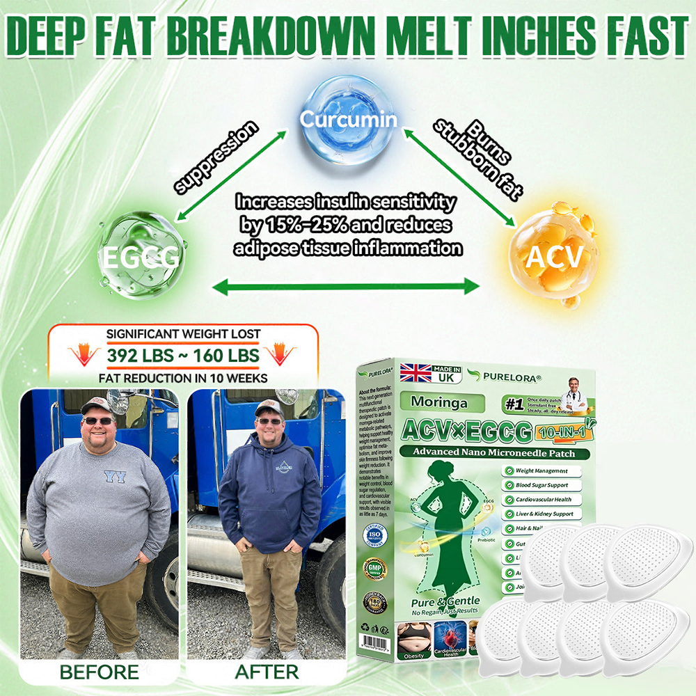 𝐏𝐮𝐫𝐞𝐥𝐨𝐫𝐚® 𝐀𝐂𝐕 × 𝐄𝐆𝐂𝐆 𝟏𝟎-𝐢𝐧-𝟏 𝐀𝐝𝐯𝐚𝐧𝐜𝐞𝐝 𝐍𝐚𝐧𝐨 𝐌𝐢𝐜𝐫𝐨𝐧𝐞𝐞𝐝𝐥𝐞 𝐏𝐚𝐭𝐜𝐡 (💧𝐉𝐮𝐬𝐭 𝐨𝐧𝐜𝐞 𝐚 𝐝𝐚𝐲, 𝐯𝐢𝐬𝐢𝐛𝐥𝐞 𝐜𝐡𝐚𝐧𝐠𝐞𝐬 𝐢𝐧 𝟕 𝐝𝐚𝐲𝐬) ✅𝐅𝐨𝐫 𝐨𝐛𝐞𝐬𝐢𝐭𝐲, 🅛🅞🅞🅢🅔 🅢🅚🅘🅝,𝐝𝐢𝐚𝐛𝐞𝐭𝐞𝐬, 𝐬𝐥𝐞𝐞𝐩 𝐚𝐩𝐧𝐞𝐚, 𝐣𝐨𝐢𝐧𝐭 𝐢𝐬𝐬𝐮𝐞𝐬, 𝐚𝐧𝐝 𝐦𝐨𝐫𝐞