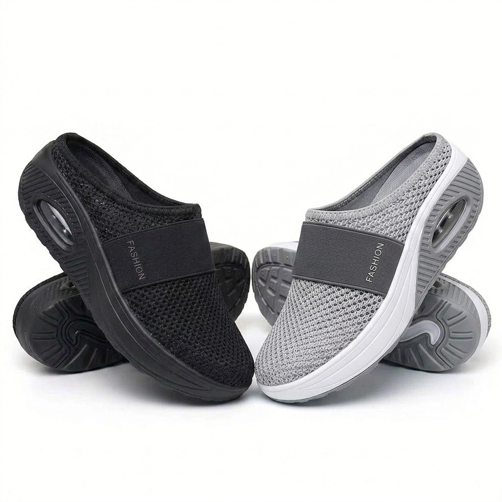 🔥 LAST DAY SALE-80% OFF ✨Free shipping- BQODQO® Diabetic Air-Cushion Slip-On Walking Shoes, Orthopedic Diabetic Slippers, with Arch-Support for Women