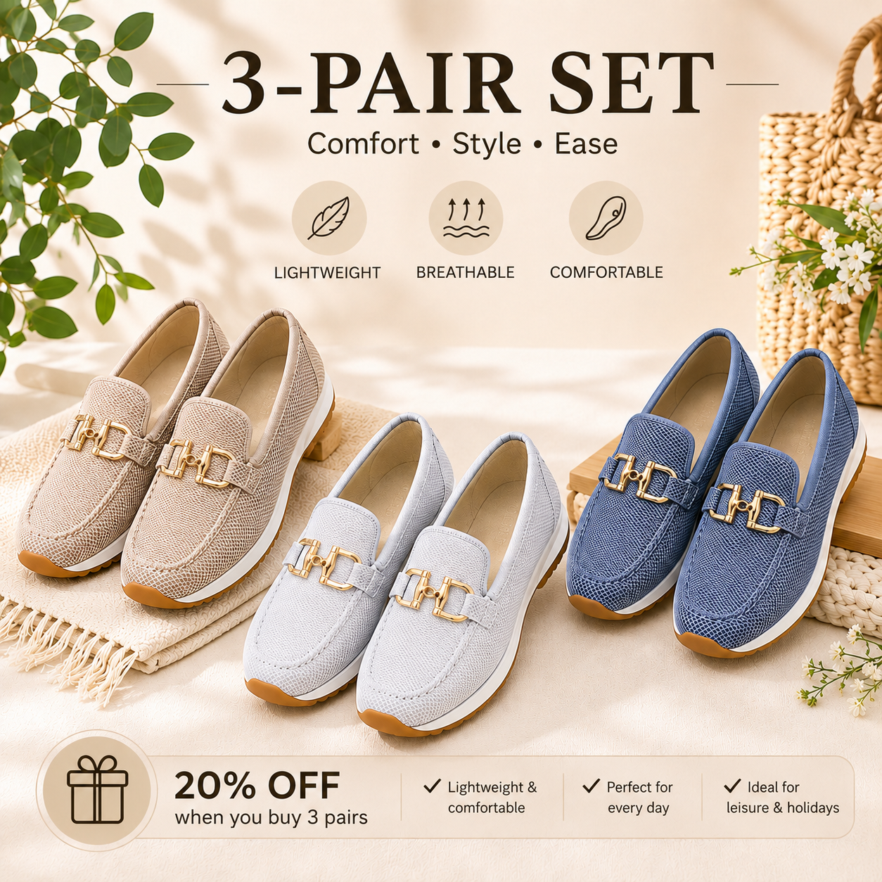 🔥 Bestseller 2026 🏆 Comfortable Loafers with Arch Support 👟 LAST DAY: 80% OFF