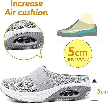 (🔥 LAST DAY SALE-80% OFF🔥)Free shipping-BQODQO® Diabetic Air-Cushion Slip-On Walking Shoes, Orthopedic Diabetic Slippers, with Arch-Support for Women