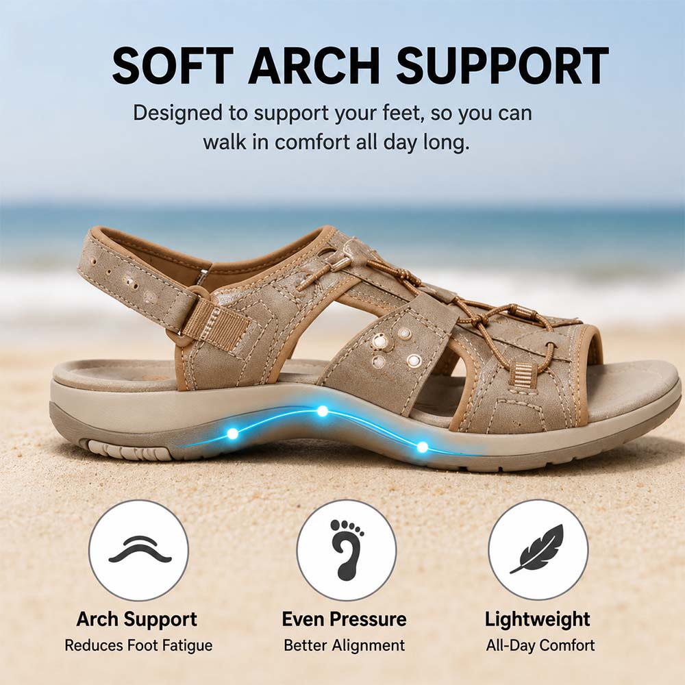 LAST DAY SALE-80% OFF 🏆 2026 Best Seller – Women’s Most Wanted Soft Arch Support & Adjustable Sandals ☁️💆‍♀️
