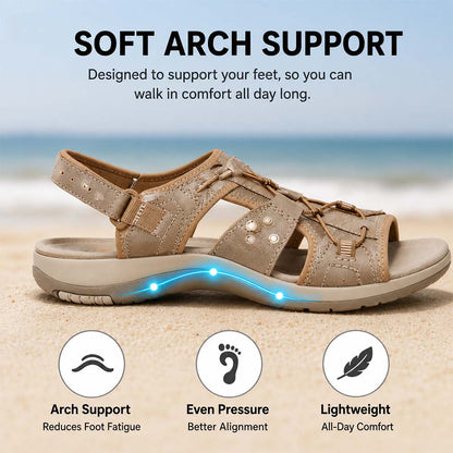 LAST DAY SALE-80% OFF 🏆 2026 Best Seller – Women’s Most Wanted Soft Arch Support & Adjustable Sandals ☁️💆‍♀️